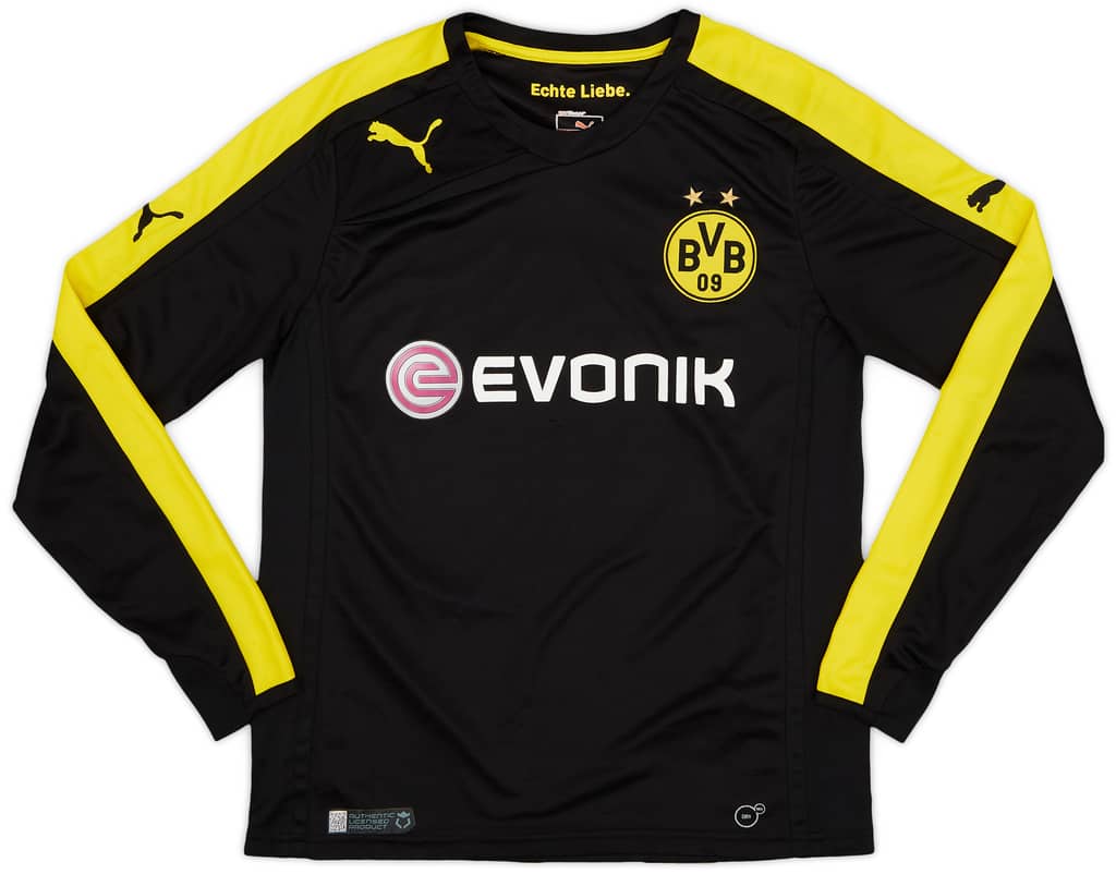 2013-14 Borussia Dortmund Away L/S Shirt - 7/10 - (XL.Boys)