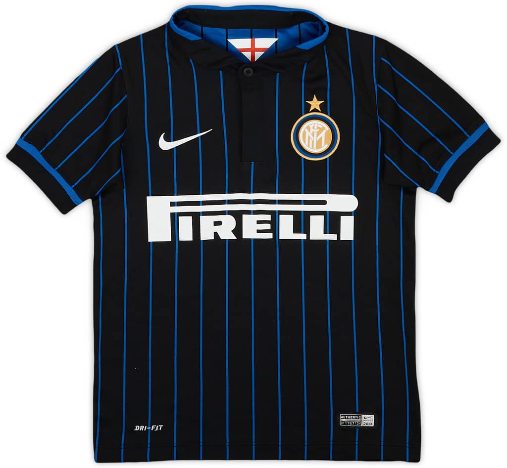 2014-15 Inter Milan Home Shirt Vidic #15 - 8/10 - (6-7 Years)