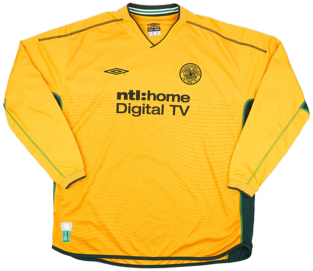 2002-03 Celtic Away L/S Shirt Lennon #18 - 9/10 - (XXL)