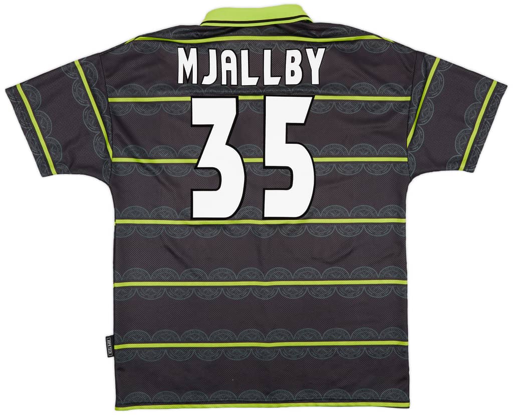 1998-99 Celtic Away Shirt Mjallby #35 - 8/10 - (XL)