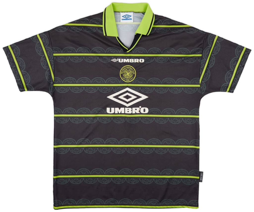 1998-99 Celtic Away Shirt Mjallby #35 - 8/10 - (XL)