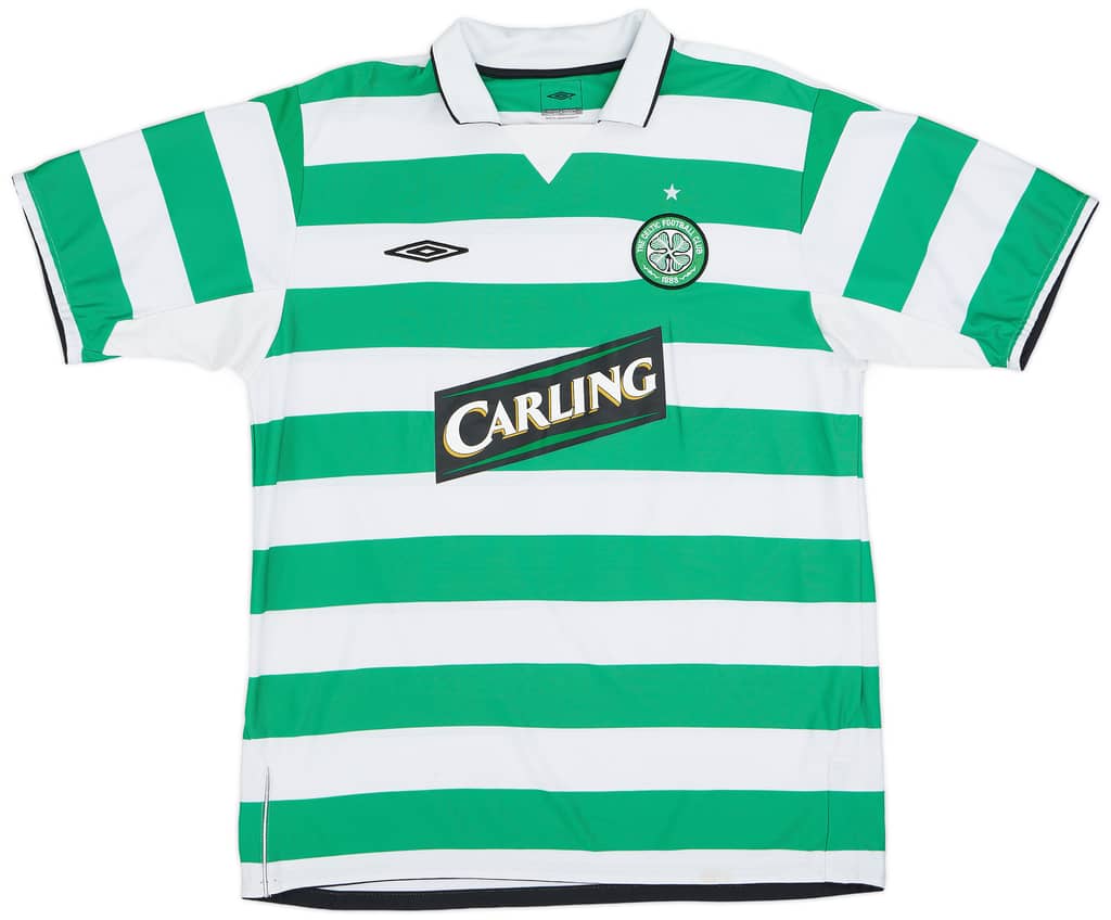 2004-05 Celtic Home Shirt Lennon #18 - 7/10 - (XL)