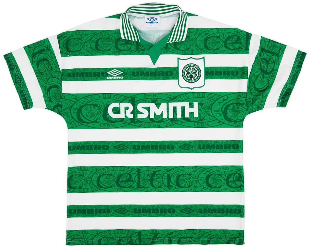 1995-97 Celtic Home Shirt - 9/10 - (XL)