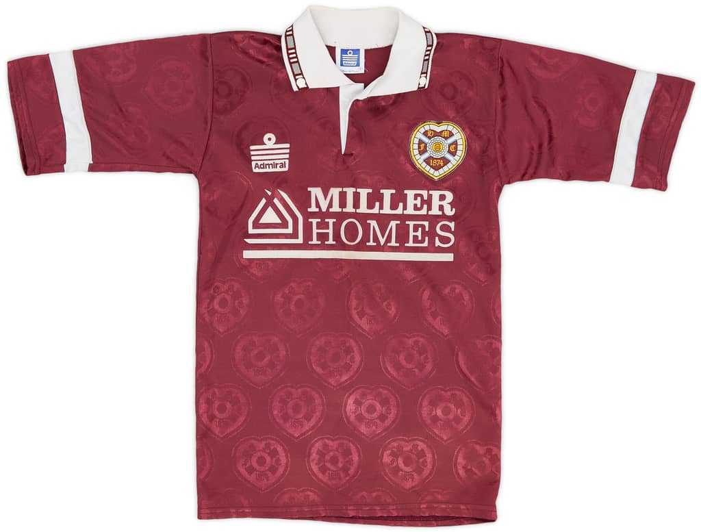 1991-92 Hearts Home Shirt - 9/10 - (XS.Boys)