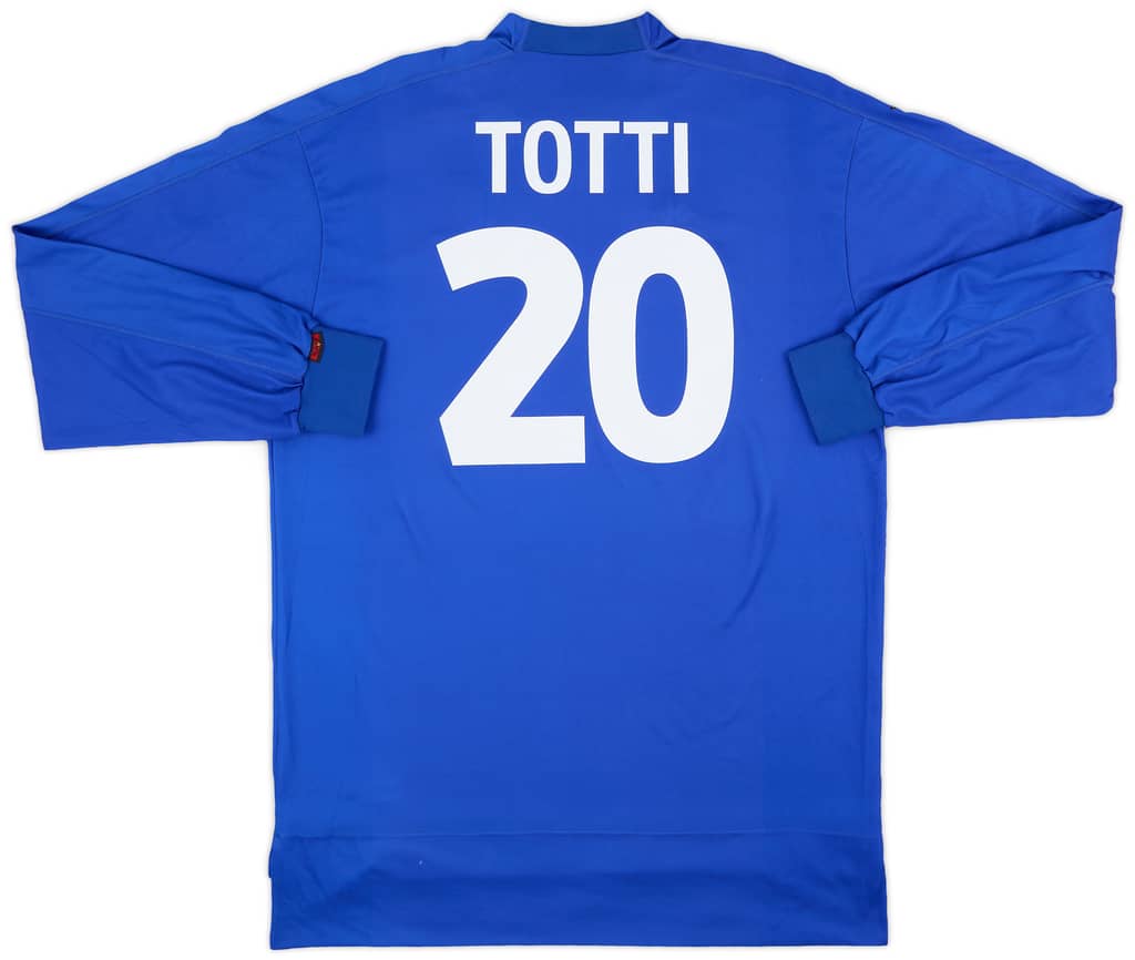 1998-99 Italy Home L/S Shirt Totti #20 - 8/10 - (XXL)