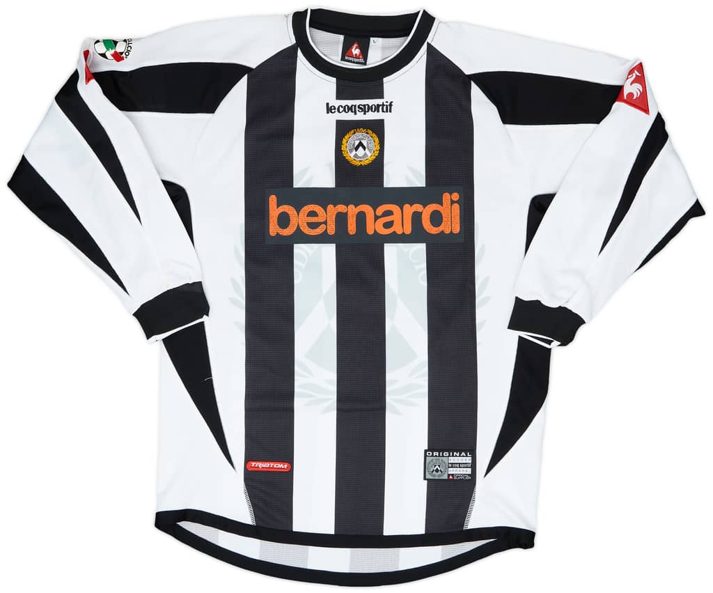 2003-04 Udinese Match Issue Home L/S Shirt Pinzi #13