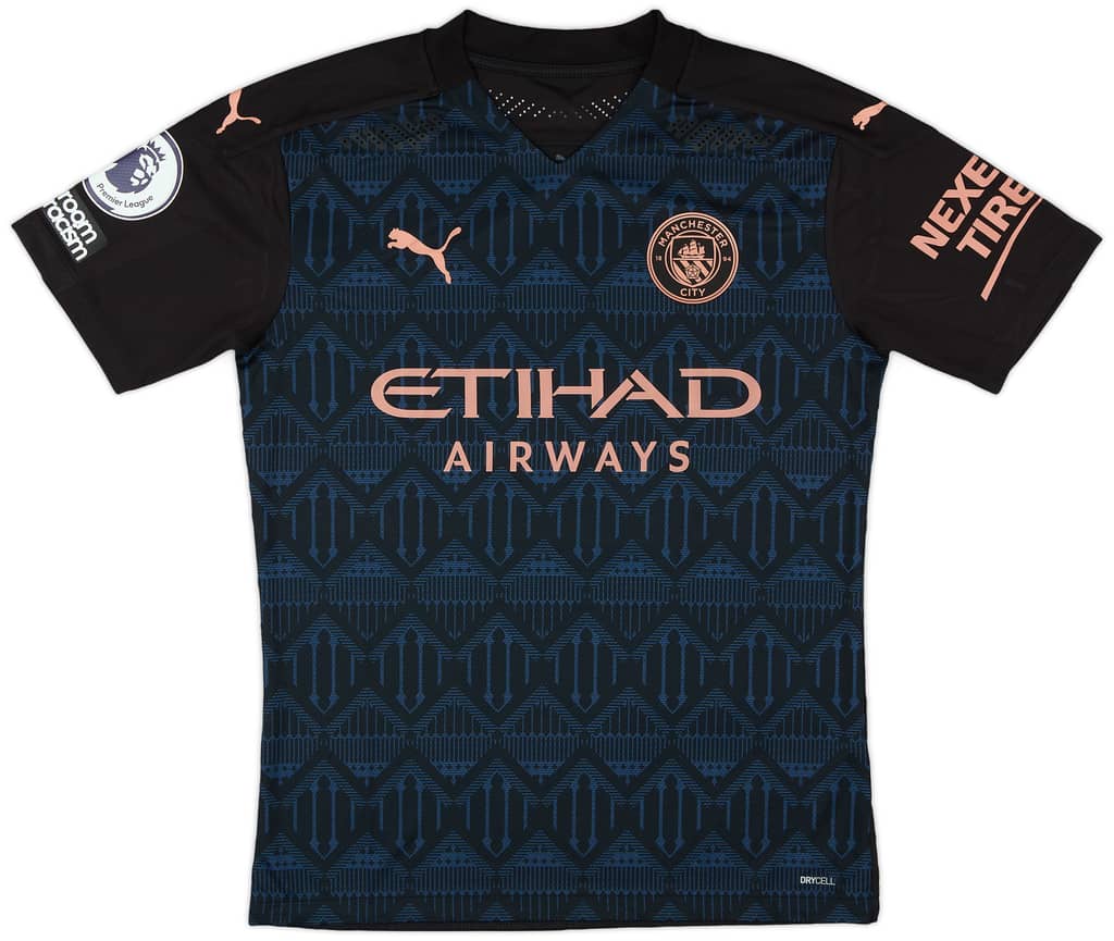 2020-21 Manchester City Match Issue Away Shirt Bernardo #20