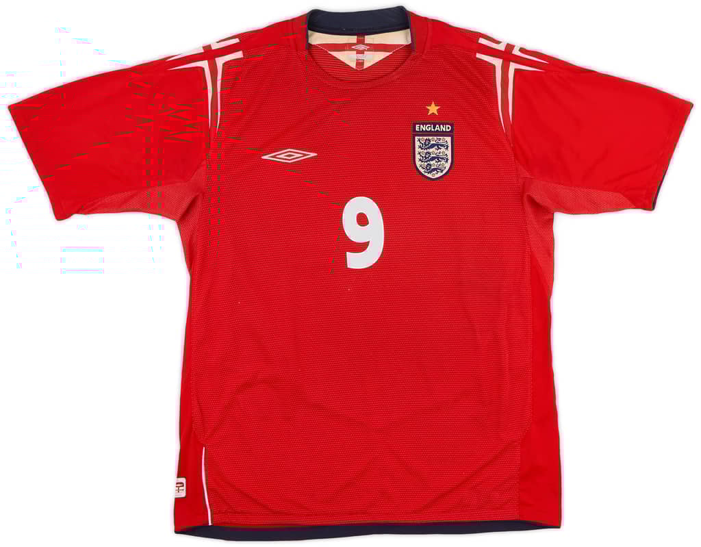 2004-06 England Away Shirt Rooney #9 - 7/10 - (L)