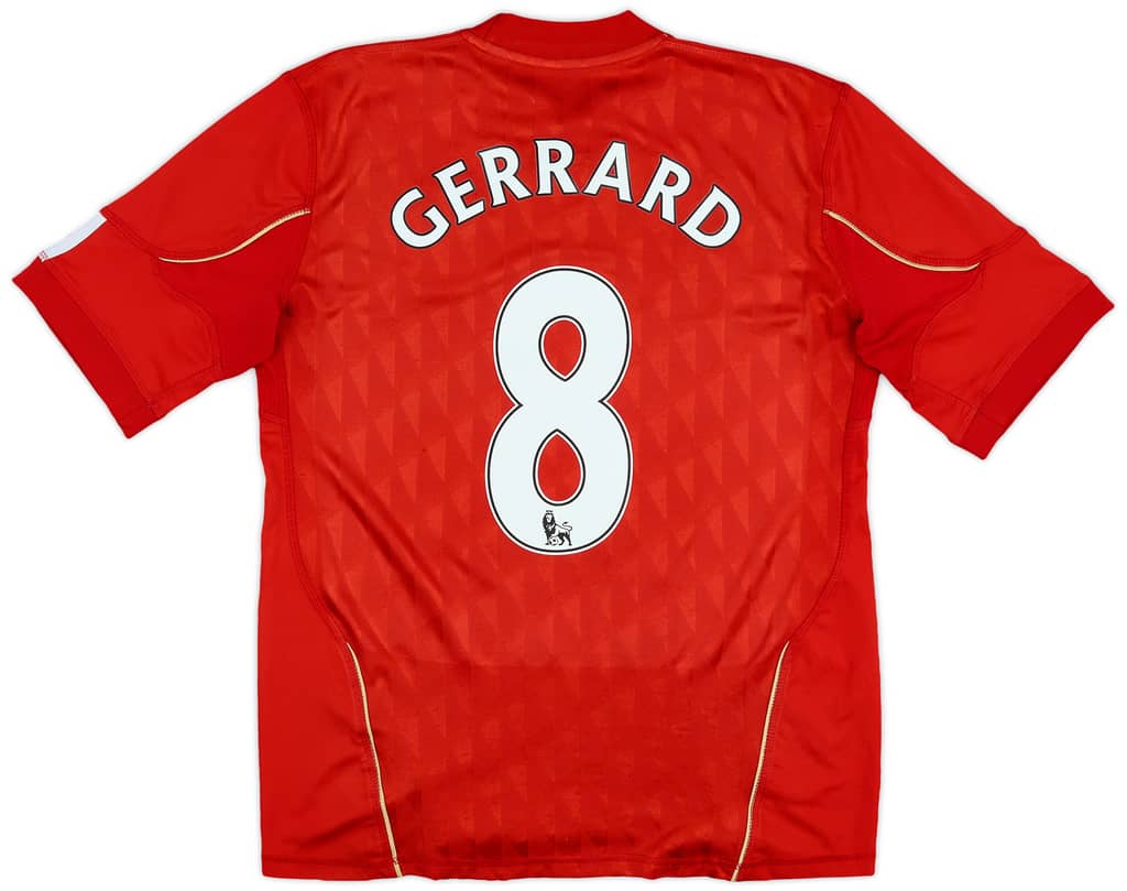2010-12 Liverpool Home Shirt Gerrard #8 - 6/10 - (M)
