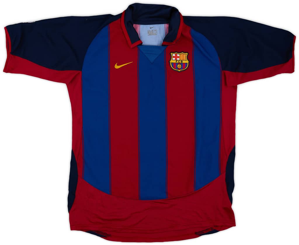 2003-04 Barcelona Home Shirt - 9/10 - (XL.Boys)