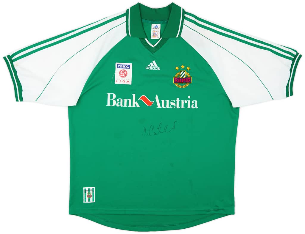 1999-00 Rapid Vienna Signed Home Shirt - 6/10 - (XL)