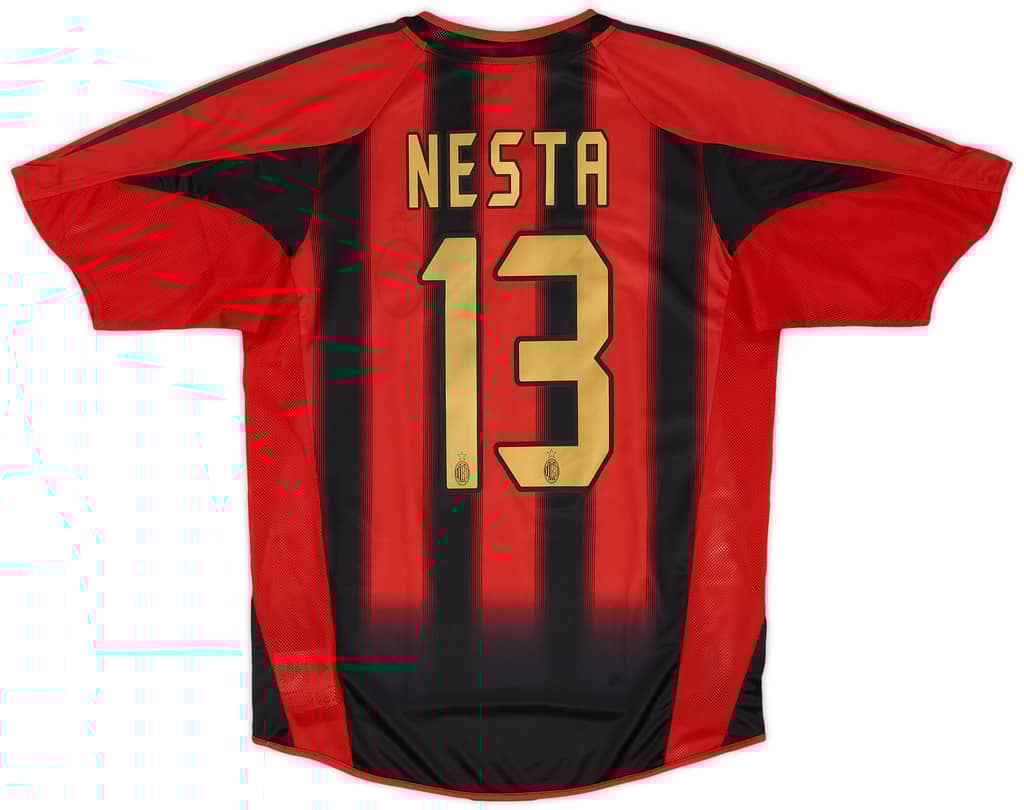 2004-05 AC Milan Home Shirt Nesta #13 (S)
