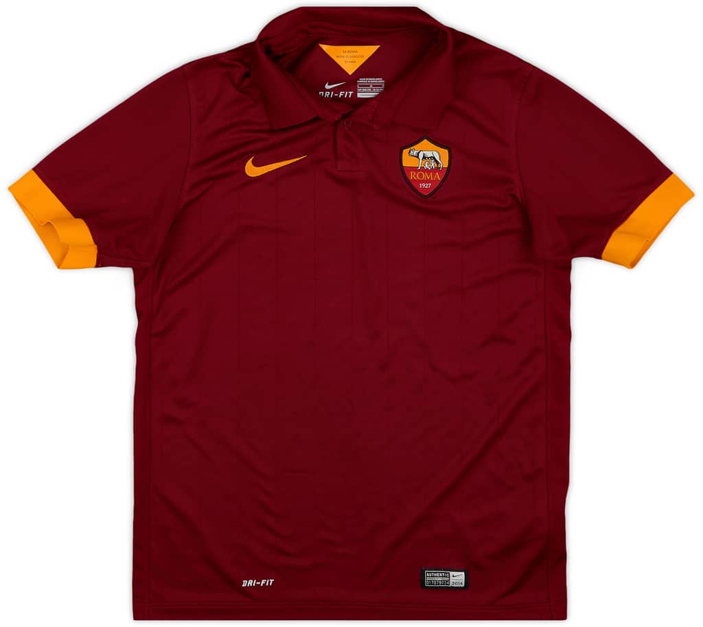 2014-15 Roma Home Shirt - 9/10 - (L.Boys)