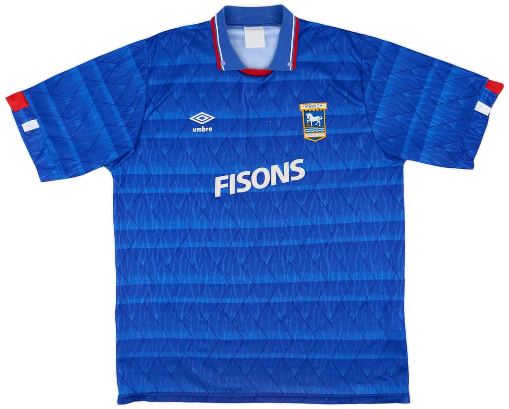 1989-92 Ipswich Home Shirt - 9/10 - (L)