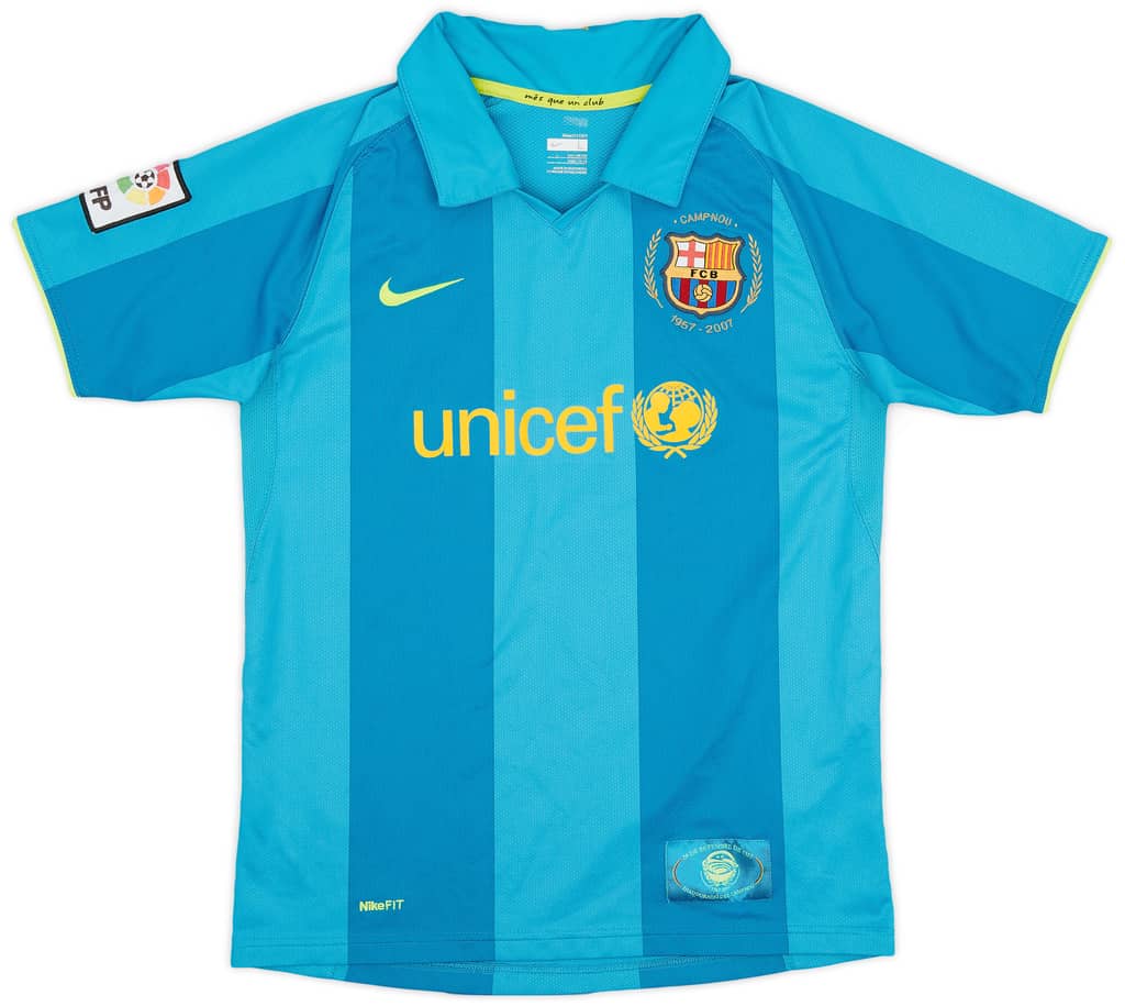 2007-09 Barcelona Away Shirt - 8/10 - (L.Boys)
