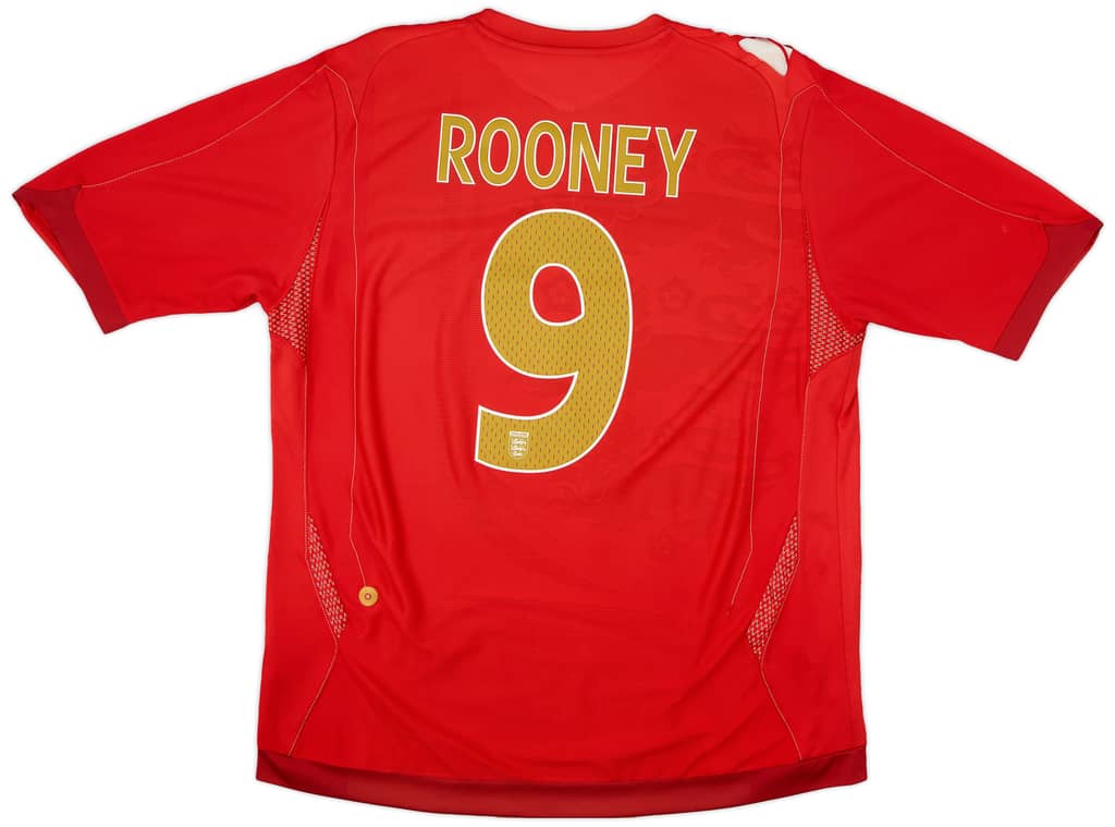 2006-08 England Away Shirt Rooney #9 - 6/10 - (XL)