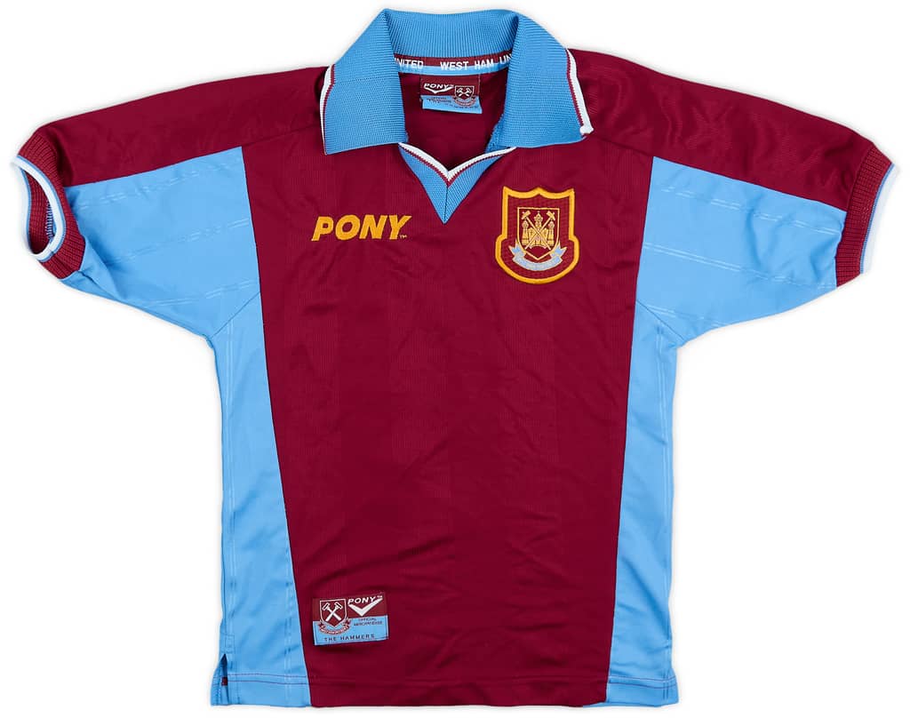 1997-98 West Ham Home Shirt Kitson #9 - 6/10 - (S.Boys)