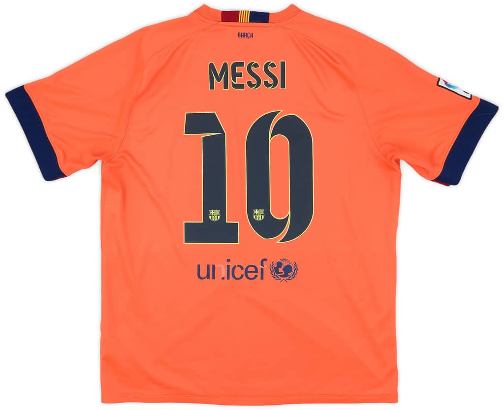 2014-15 Barcelona Away Shirt Messi #10 - 5/10 - (XL)