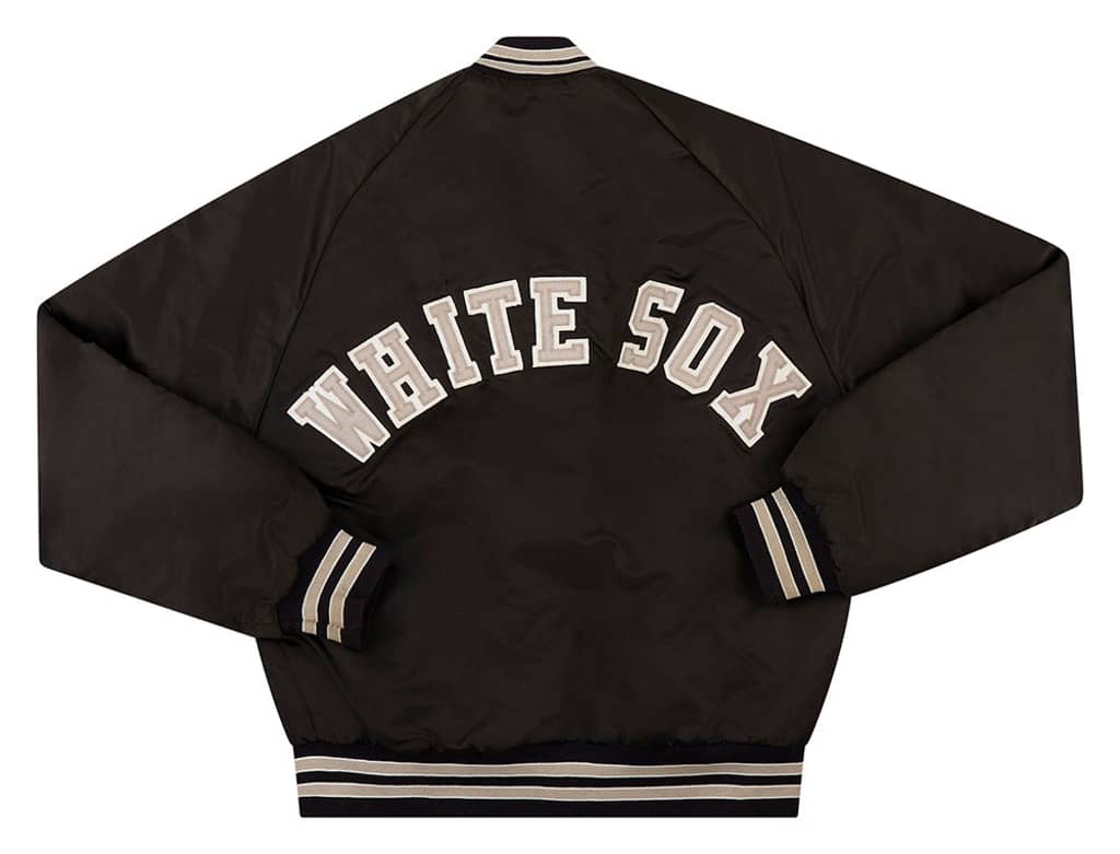 1990s Chicago White Sox Chalk Line Satin Varsity Jacket S