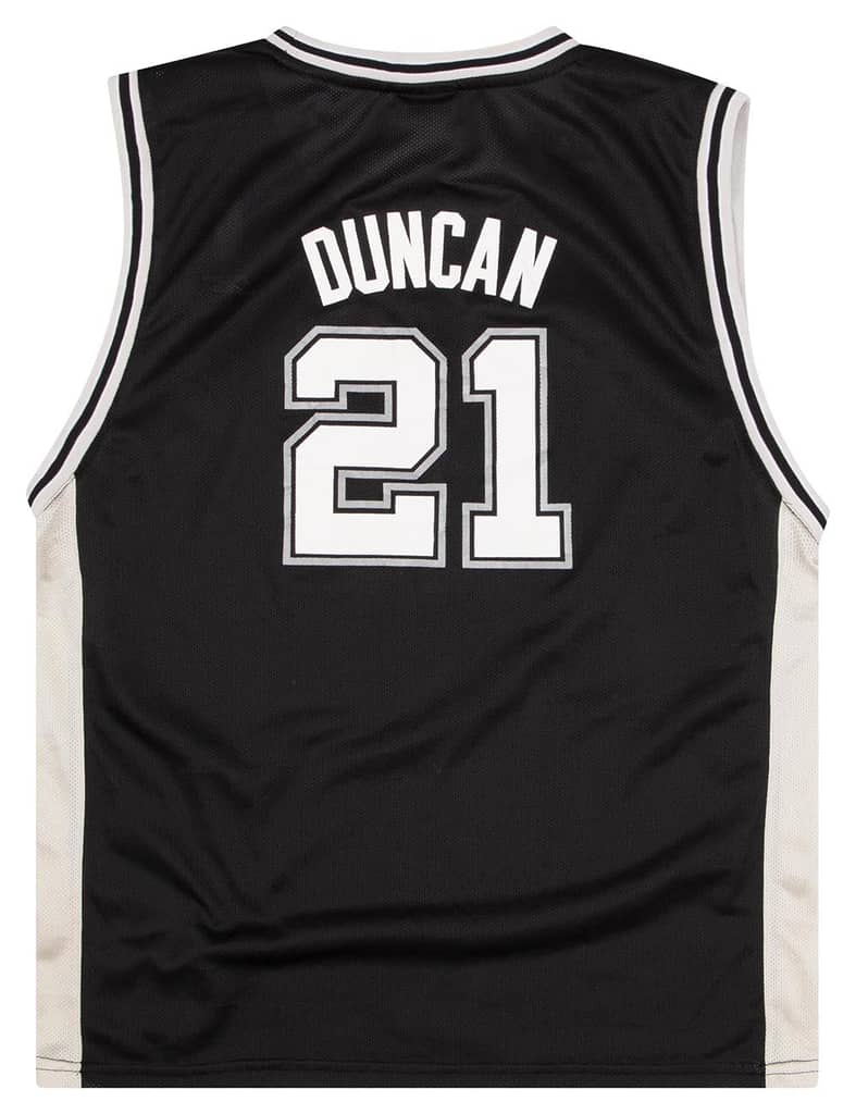2002-06 San Antonio Spurs Duncan #21 Reebok Jersey (Away) Y