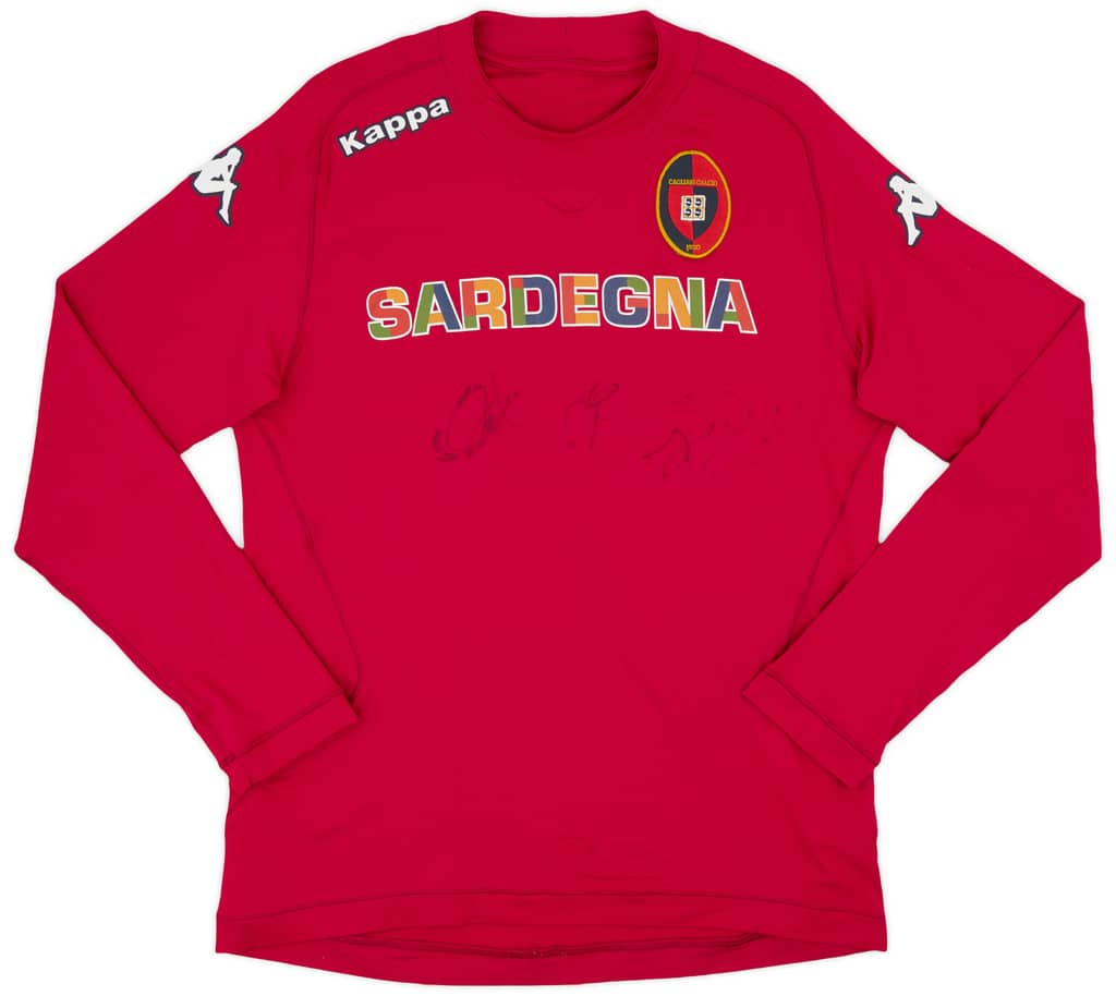 2011-12 Cagliari 'Signed' Third L/S Shirt - 7/10 - (XL)