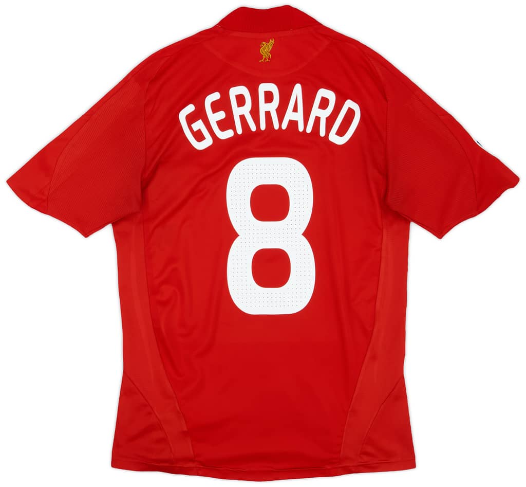 2008-10 Liverpool Home Shirt Gerrard #8 - 6/10 - (S)