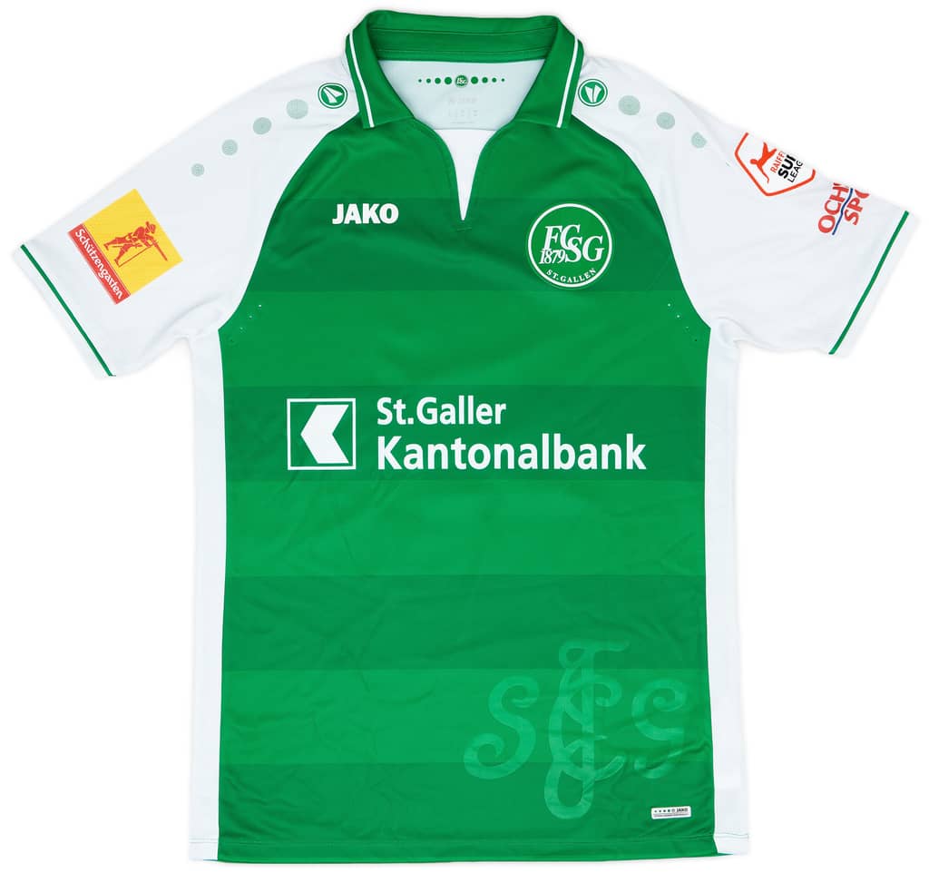 2018-19 St Gallen Match Issue Home Shirt Manneh #19