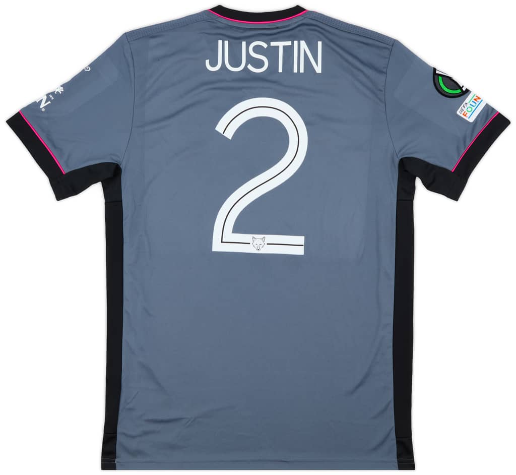 2021-22 Leicester Match Issue Conference League Third Shirt Justin #2