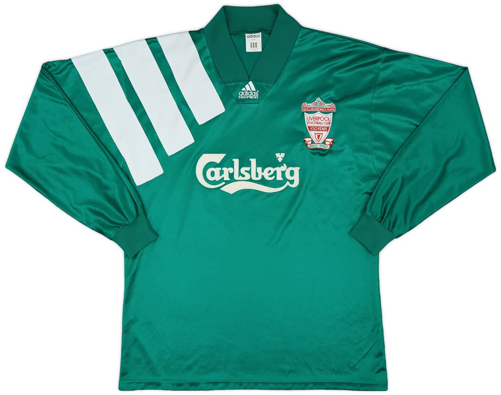 1992-93 Liverpool Player Issue Centenary Away L/S Shirt - 7/10 - (XL)