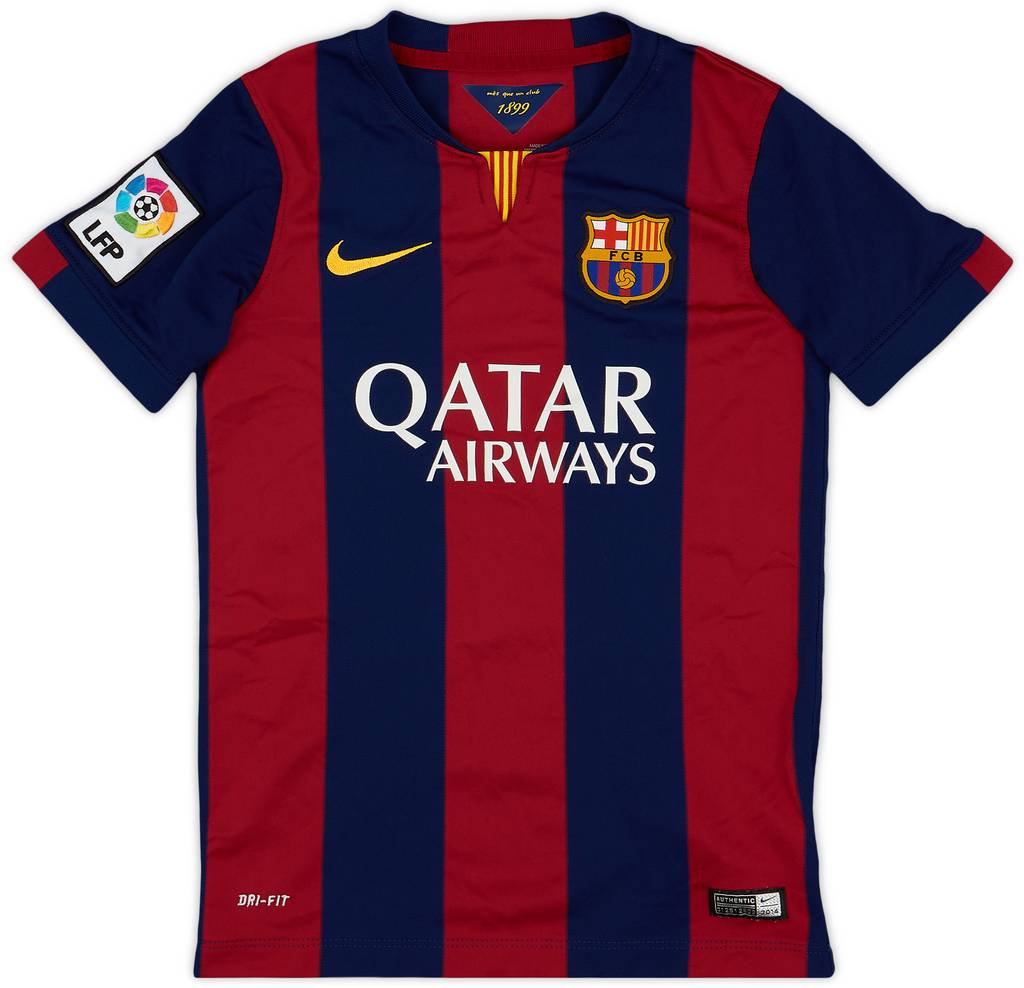 2014-15 Barcelona Home Shirt - 8/10 - (S.Boys)