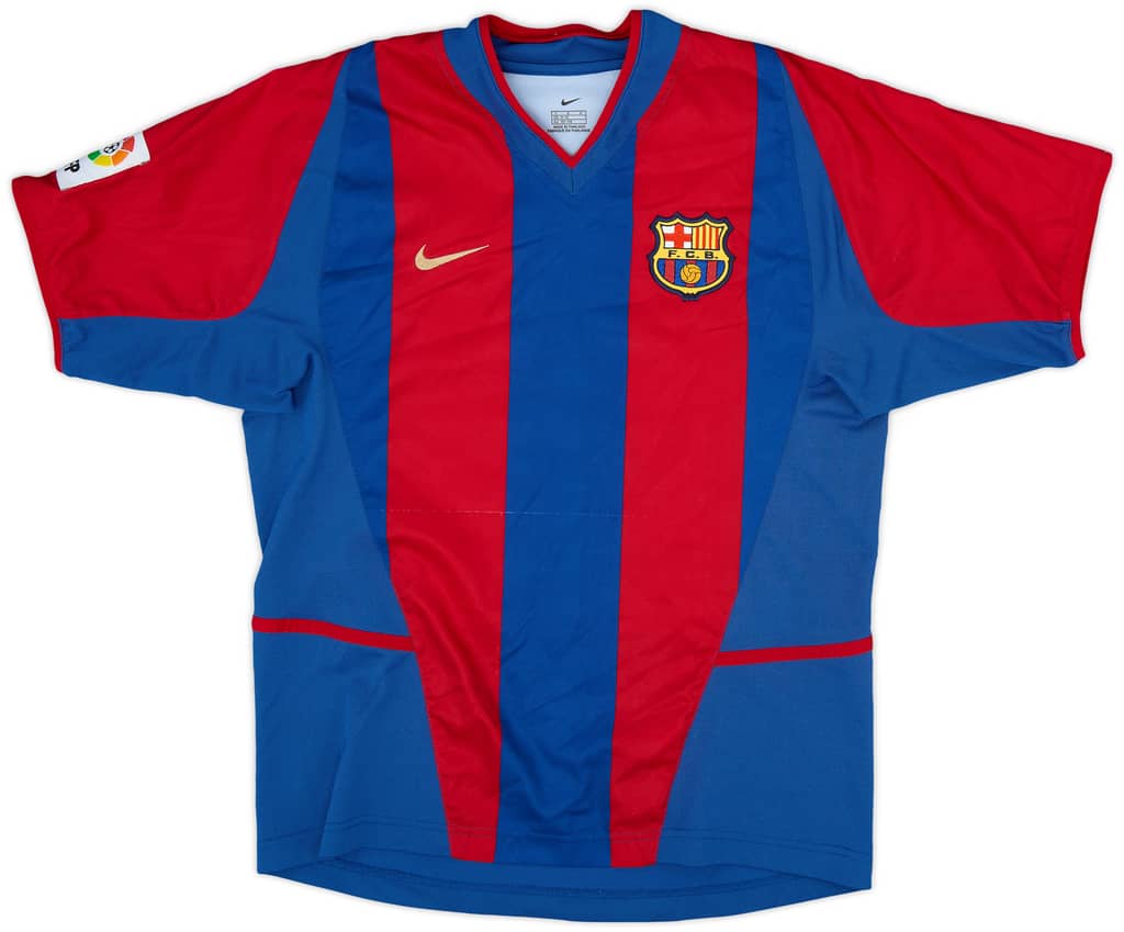 2002-03 Barcelona Home Shirt - 8/10 - (XL.Boys)
