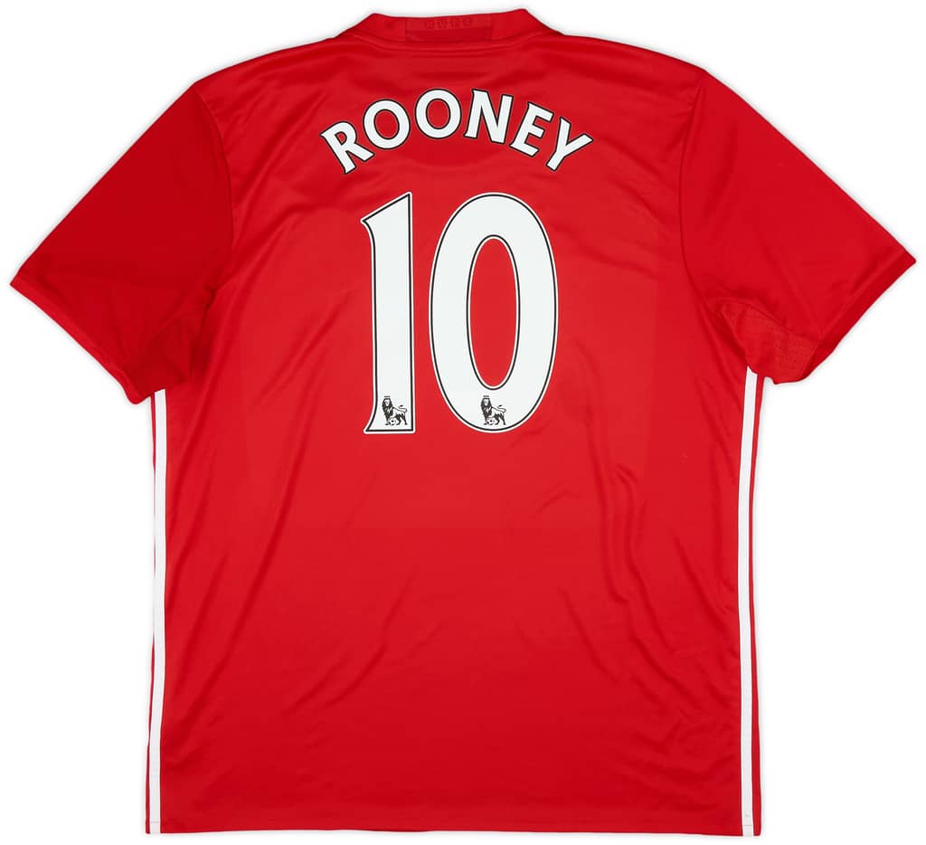 2016-17 Manchester United Home Shirt Rooney #10 - 7/10 - (XL)