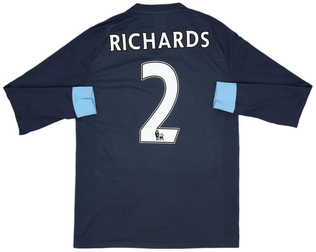 2010-12 Manchester City Away L/S Shirt Richards #2 - 6/10 - (L)