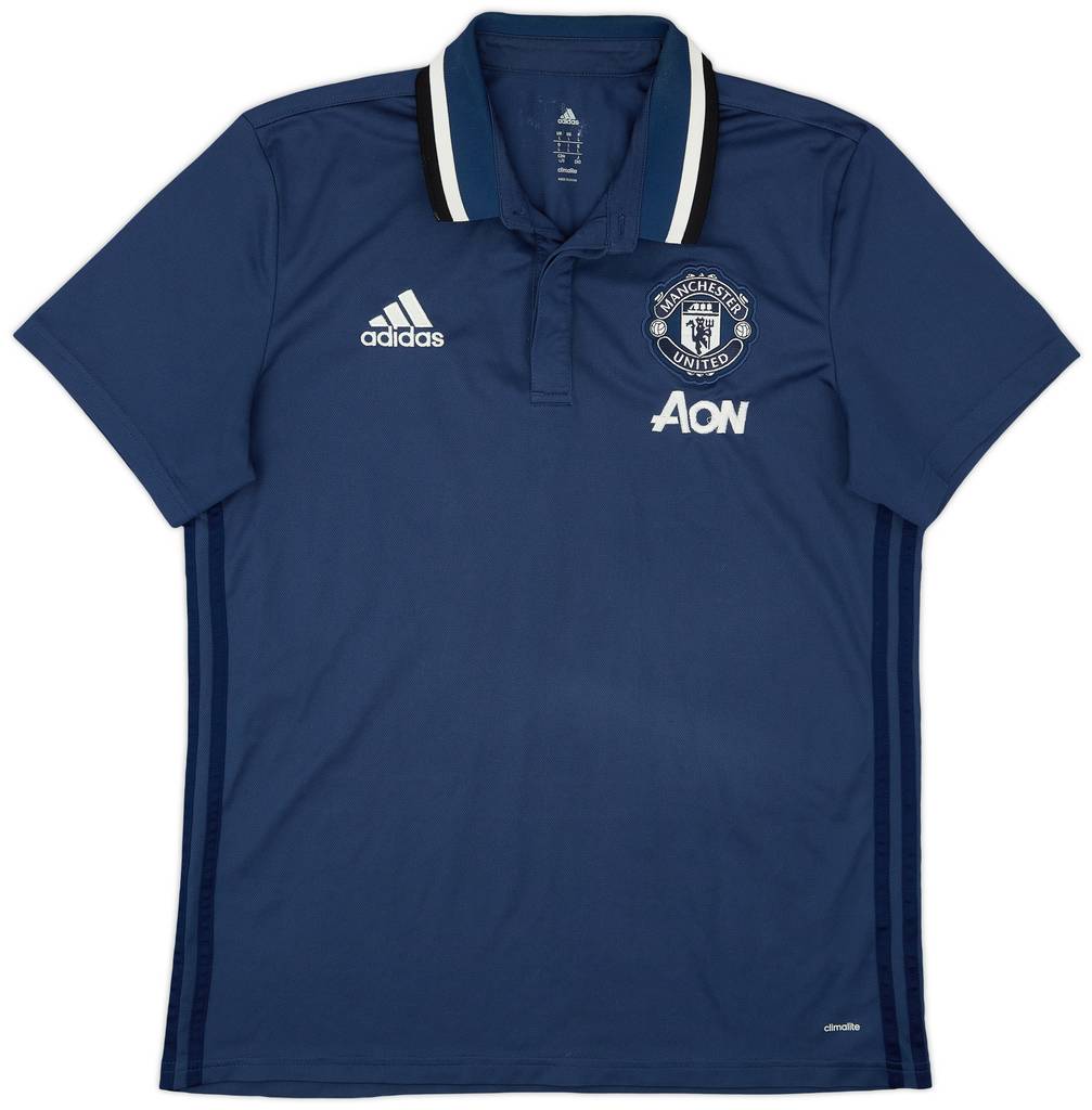 2016-17 Manchester United adidas Polo Shirt - 9/10 - (L)