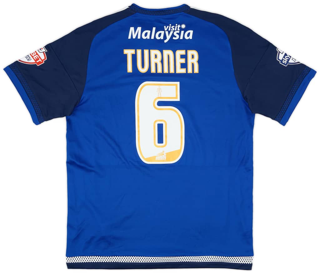 2015-16 Cardiff Match Issue Home Shirt Turner #6