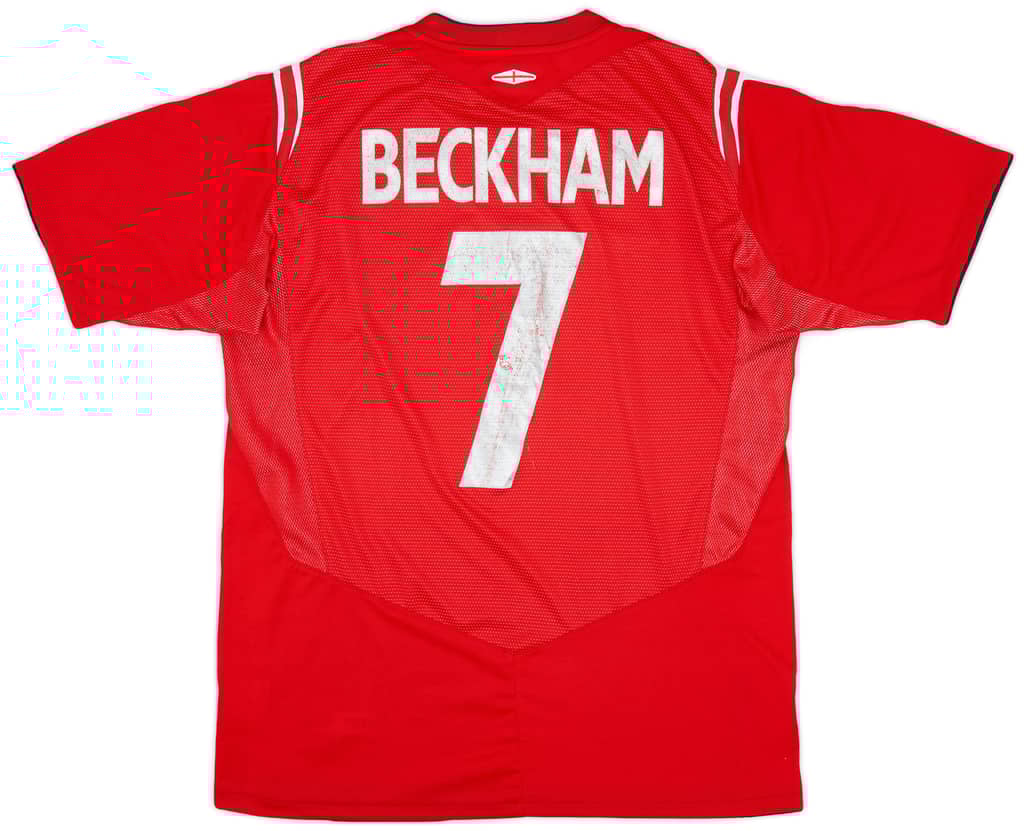 2004-06 England Away Shirt Beckham #7 - 6/10 - (M)