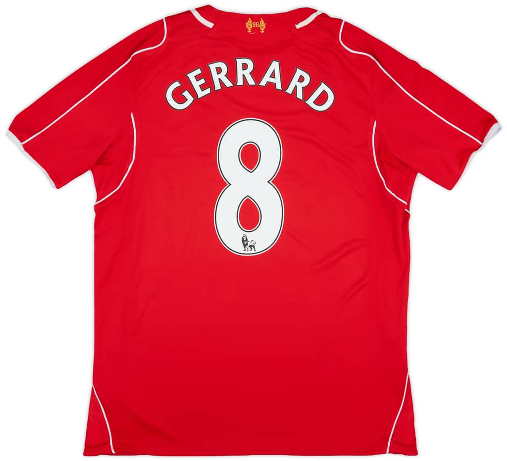 2014-15 Liverpool Home Shirt Gerrard #8 - 5/10 - (L)