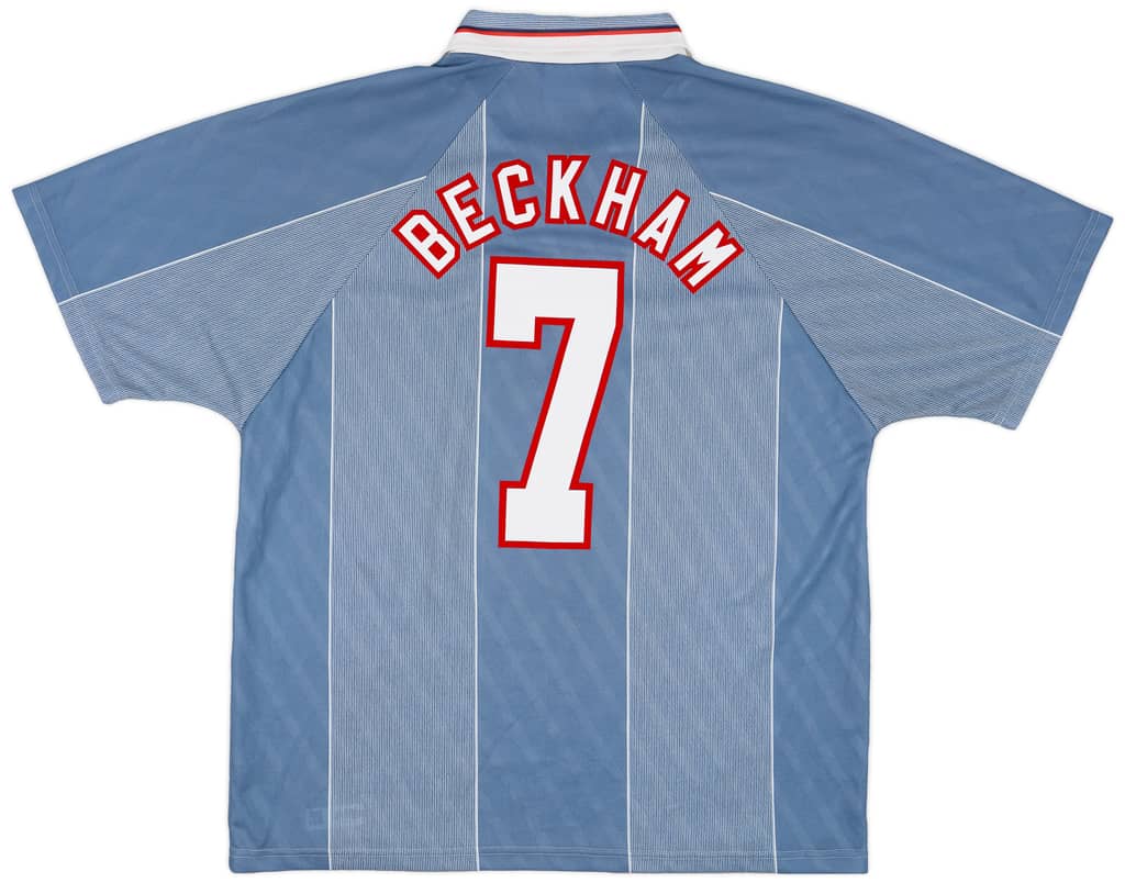 1996-97 England Away Shirt Beckham #7 - 8/10 - (XL)