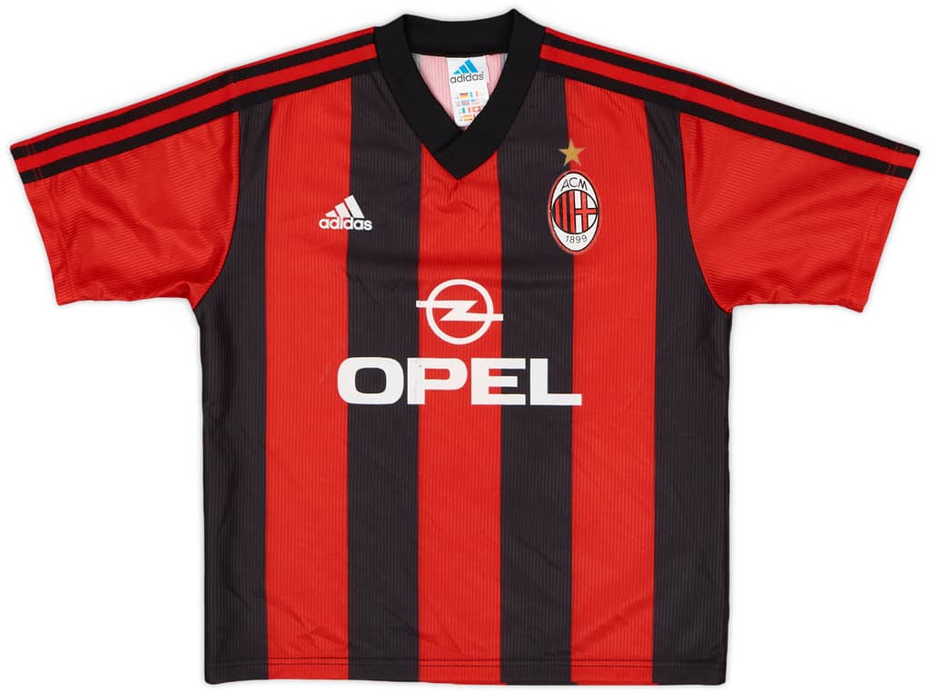 1998-00 AC Milan Home Shirt - 6/10 - (M.Boys)