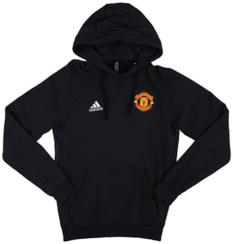 2021-22 Manchester United adidas Hooded Sweat Top - 9/10 - (S)