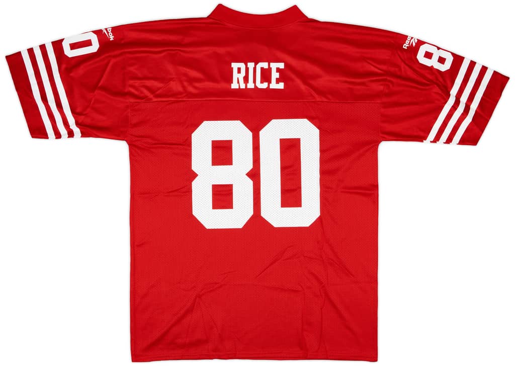 1990 San Francisco 49ers Rice #80 Reebok Throwback Home Jersey - 9/10 - (XL)