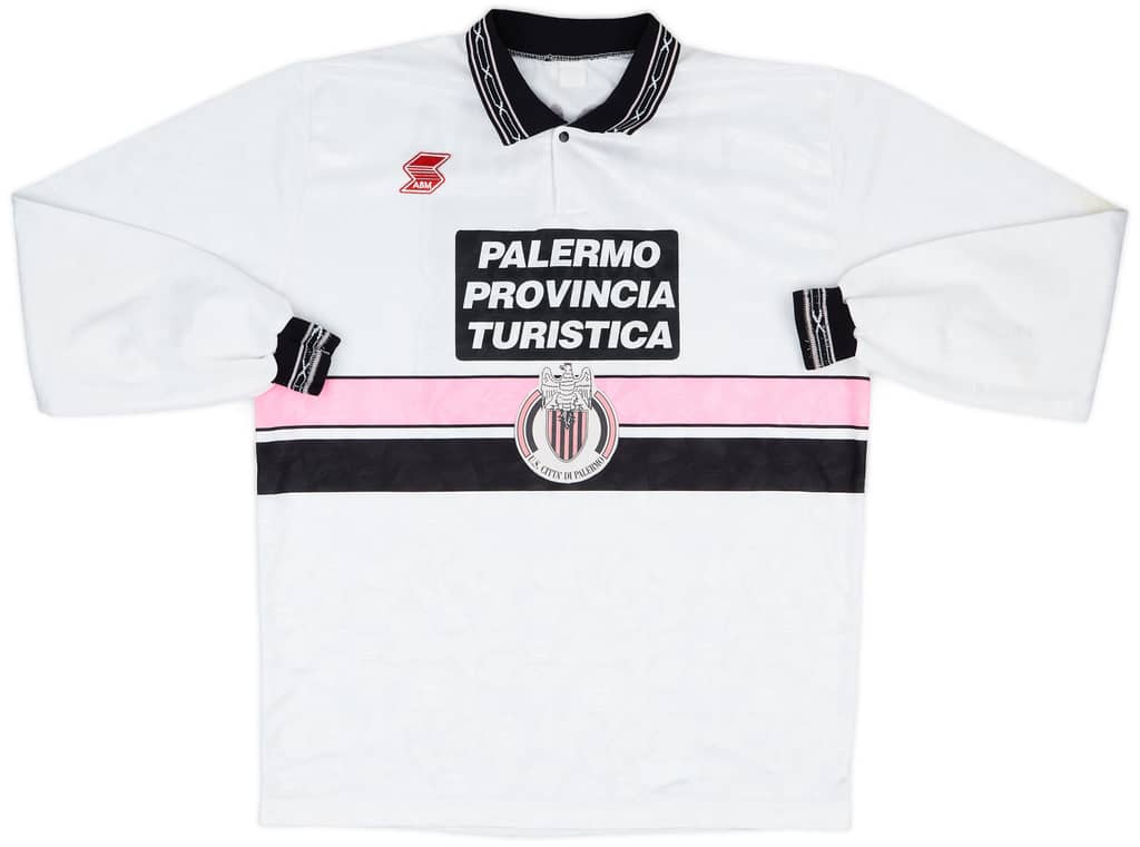 1995-96 Palermo Match Issue Away L/S Shirt Di Somma #13