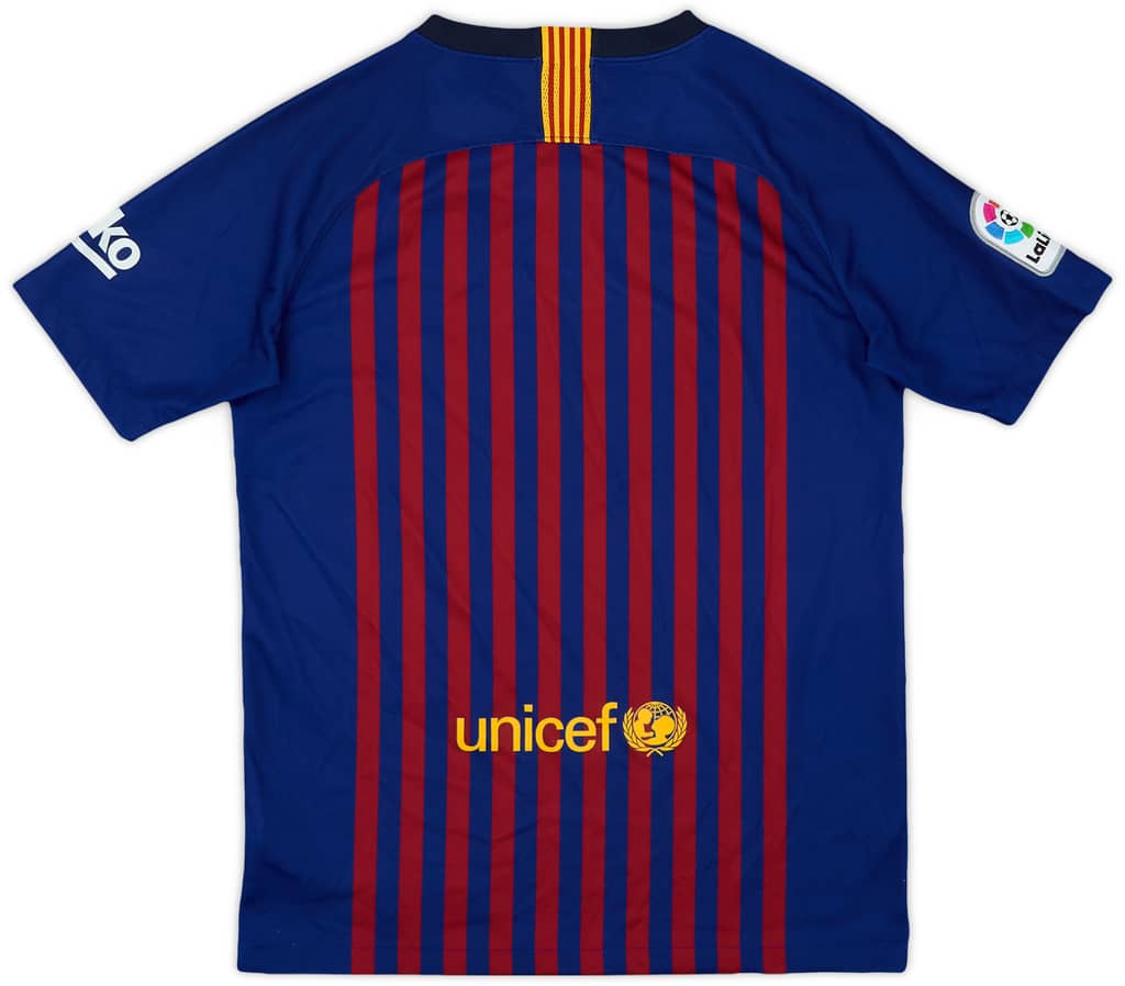2018-19 Barcelona Home Shirt - 9/10 - (XL.Boys)
