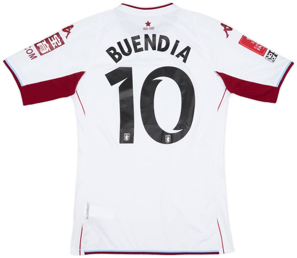 2021-22 Aston Villa Match Issue FA Cup Away Shirt Buendia #10