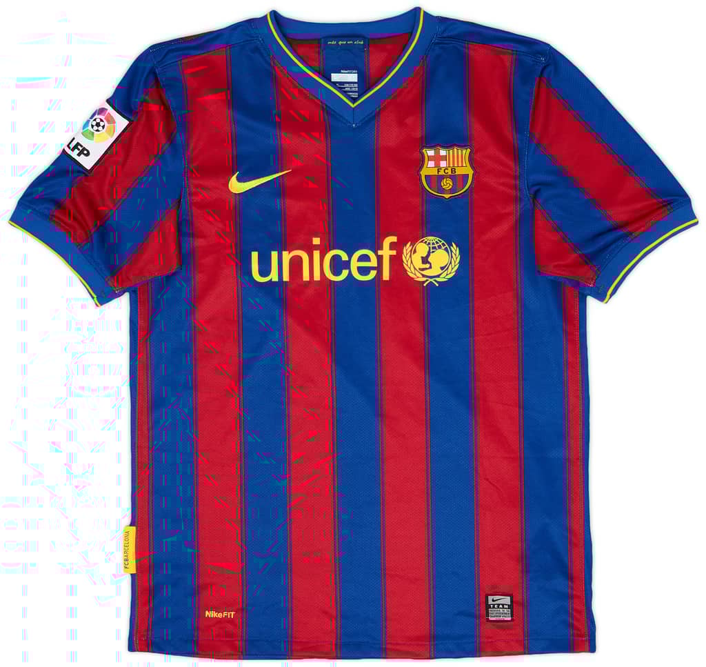 2009-10 Barcelona Home Shirt - 8/10 - (XL.Boys)