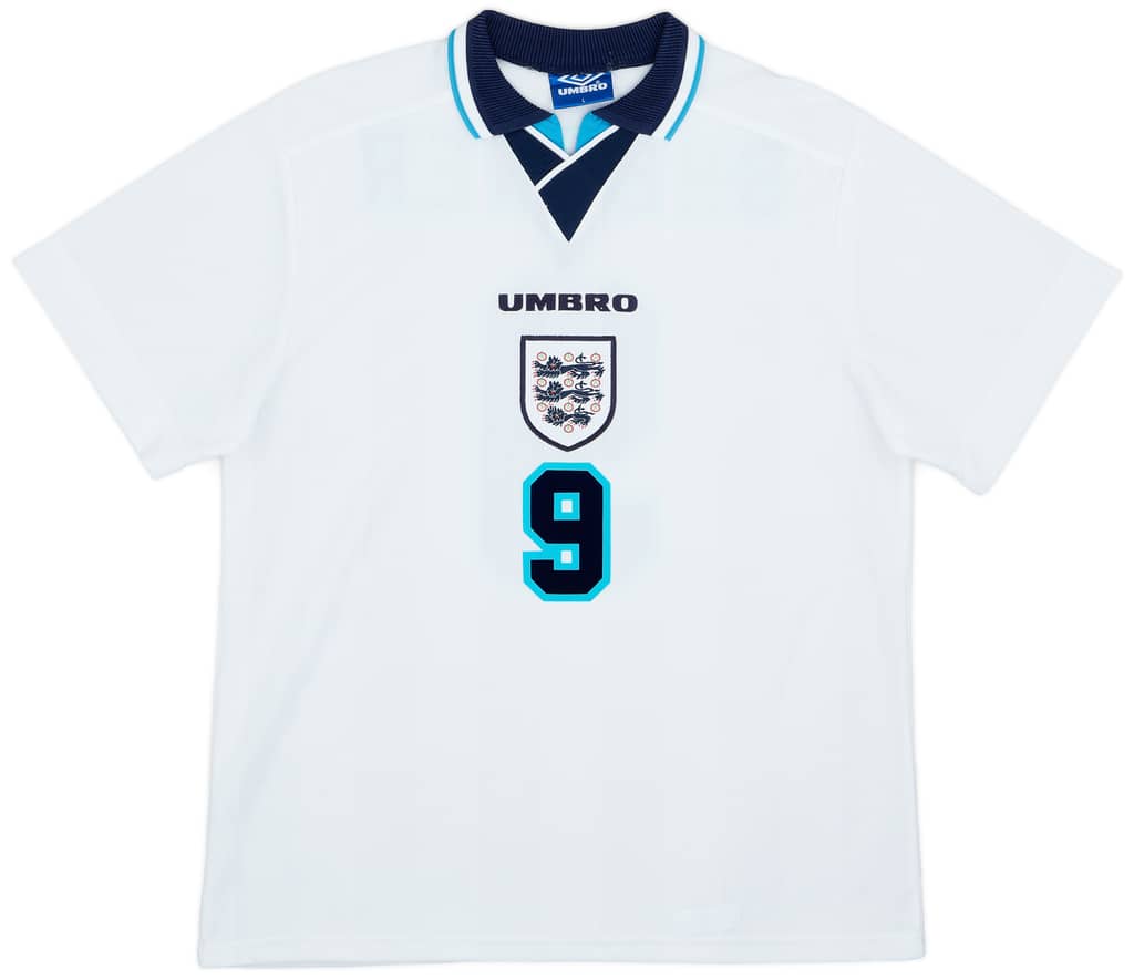 1995-97 England Home Shirt Shearer #9 - 8/10 - (L)