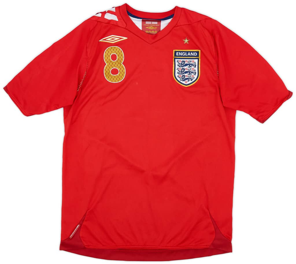 2006-08 England Away Shirt Gerrard #4 - 7/10 - (S)
