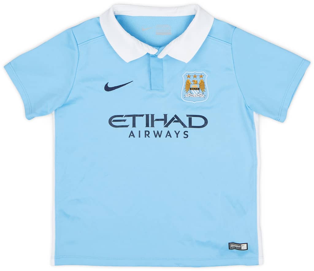 2015-16 Manchester City Home Shirt - 6/10 - (S.Boys)