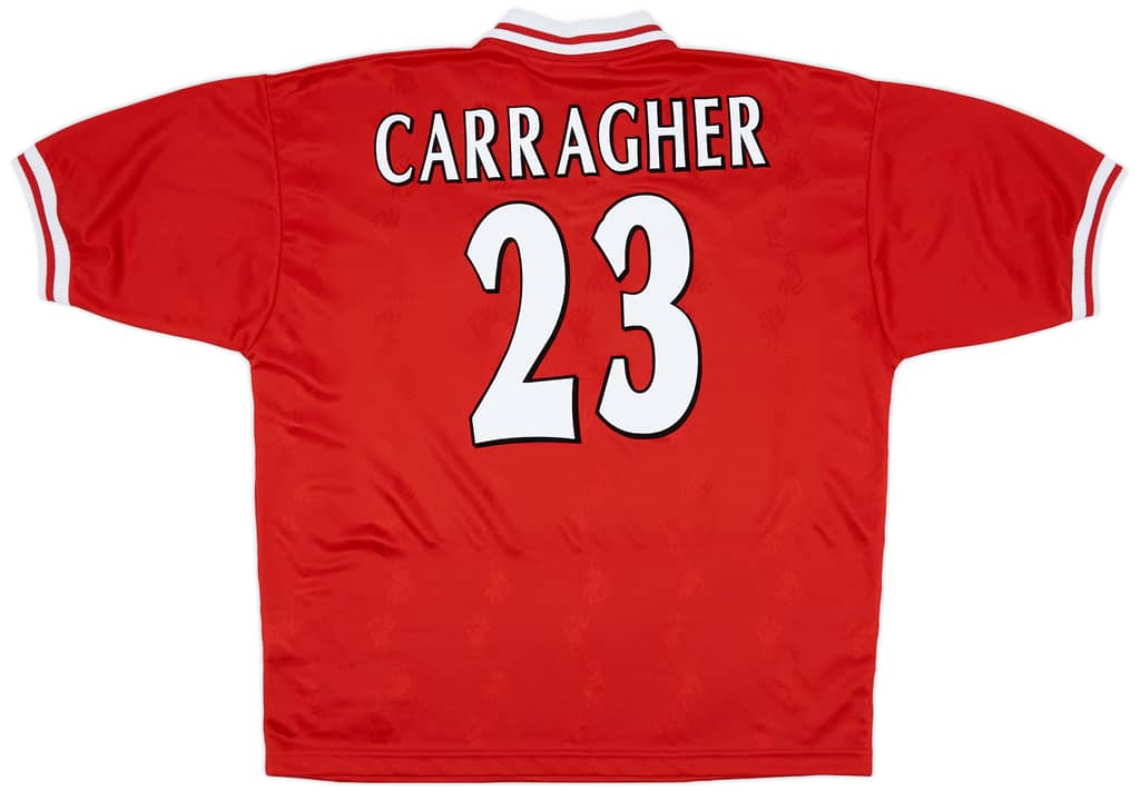 1996-98 Liverpool Home Shirt Carragher #23 - 8/10 - (XL)