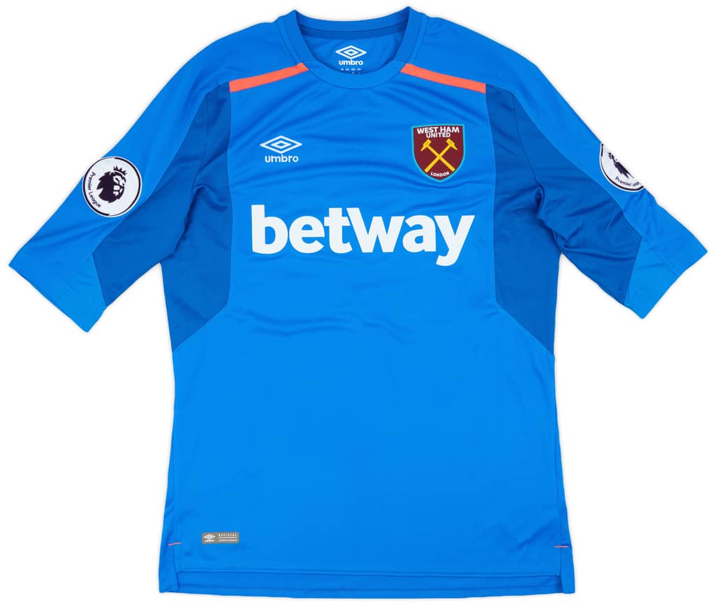 2017-18 West Ham Match Issue GK Shirt Hart #25